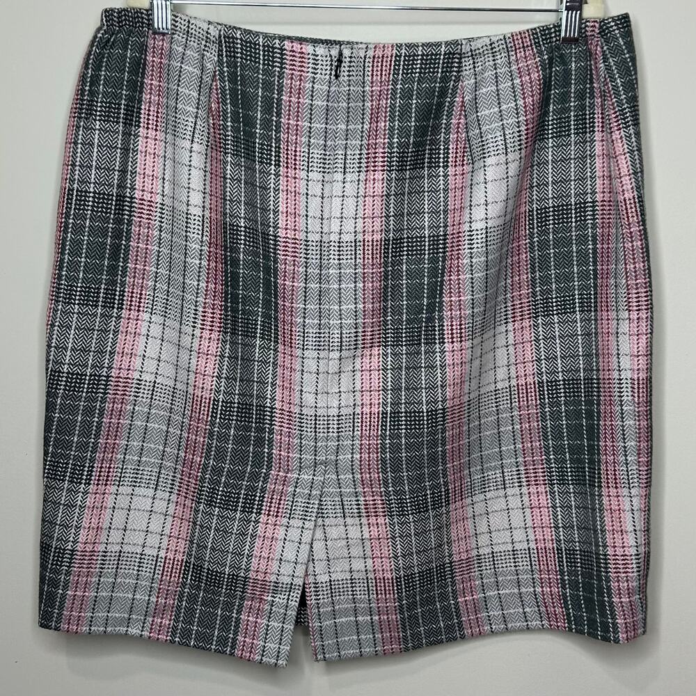Talbots Woman Wool Blend Plaid Skirt Size 16W - Picture 3 of 5